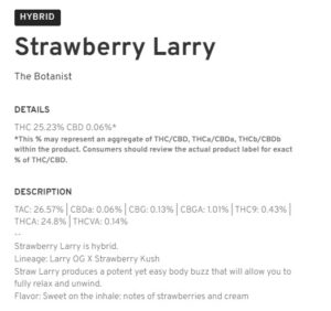 Strawberry Larry Cannabis Strain